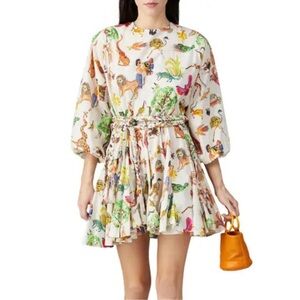 RHODE Ella Dress Animal Print